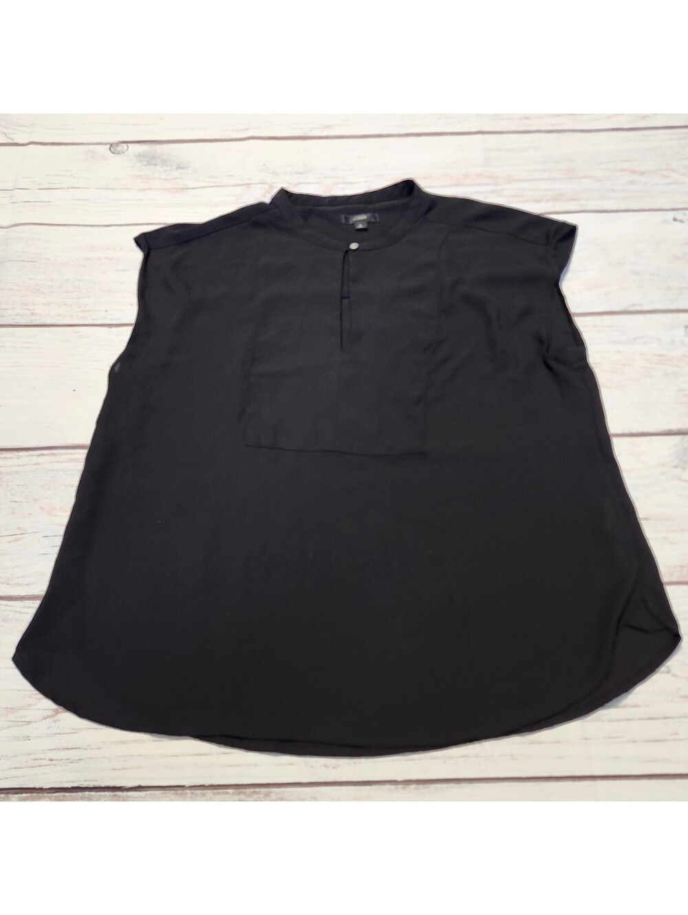 J.Crew Black Sleeveless Blouse Size Large